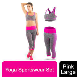 Aquarius Fitness Women Yoga Sportswear Set Pink