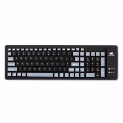 Flexible Mini Portable Roll Up Waterproof Keyboard - Wireless Wired Keyboard