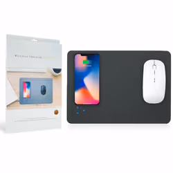 Aquarius Wireless Charging Pad for Mouse & Cell Phone charging, Black