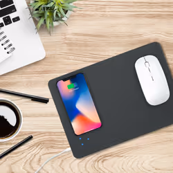 Aquarius Wireless Charging Pad for Mouse & Cell Phone charging, Black