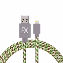 AQ Charging Lead USB to Lightning Cable Nylon Braided 3M - CAMOUFLAGE