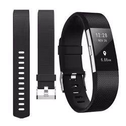 Aquarius Classic Fitbit Charge-2 Replacement Band - Black-Large