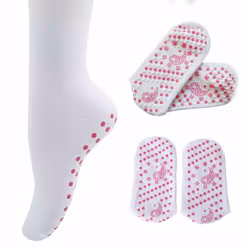 Tourmaline Magnetic Health Socks, White