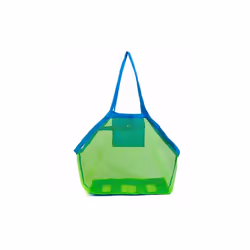 Doodle Extra Large Mesh Multi Storage Beach Bag, Green & Blue Colour