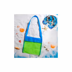 Doodle Extra Large Mesh Multi Storage Beach Bag, Green & Blue Colour