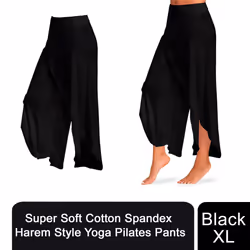 Super Soft Modal Spandex Yoga Pilates Pants - Black - XL