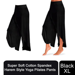 Super Soft Modal Spandex Yoga Pilates Pants - Black - XL