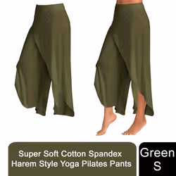 Super Soft Modal Spandex Yoga Pilates Pants - Green - S