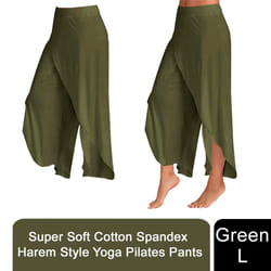 Super Soft Modal Spandex Yoga Pilates Pants - Green - L