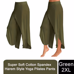 Super Soft Modal Spandex Yoga Pilates Pants - Green - XXL