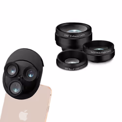 Aquarius Universal 3 in 1 Camera lens With Fisheye Lens & Wide Angle