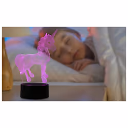Optical Illusion 3D Hologram Unicorn Lamp With 7 Led Options