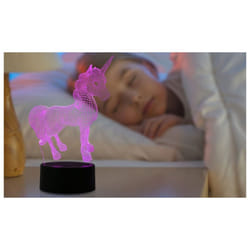 Optical Illusion 3D Hologram Unicorn Lamp With 7 Led Options