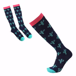 Flo Bright Knee-High Nylon Compression Socks - S/M