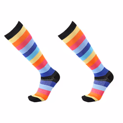 Flo Fashion Pattern Knee-High Compression Socks - S/M