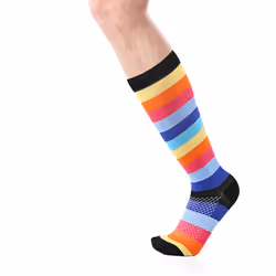 Flo Fashion Pattern Knee-High Compression Socks - S/M