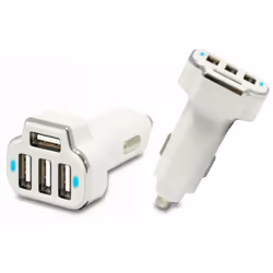 Aquarius PowerUp 4-Port USB Power Dash Car Charger White