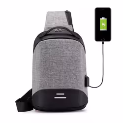 AntiTheft Backpack&School Bag withUSBcharging port - Grey