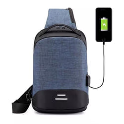 AntiTheft Backpack&School Bag withUSBcharging port - Blue