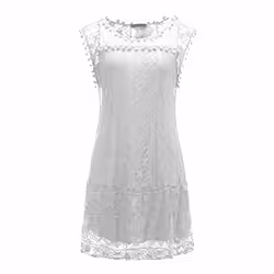 Flo Lace Dress White, Small or Medium - Medium