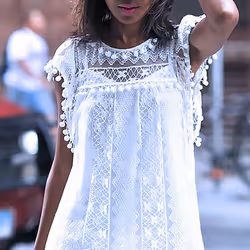 Flo Lace Dress White, Small or Medium - Medium
