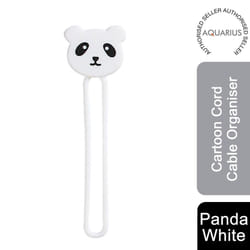 Aquarius Cartoon Shape Flexible Cable Organiser - Panda, White