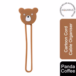 Aquarius Cartoon Shape Flexible Cable Organiser - Panda, Coffee