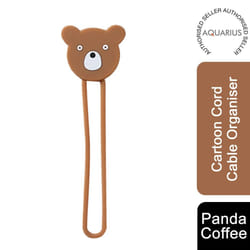 Aquarius Cartoon Shape Flexible Cable Organiser - Panda, Coffee