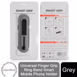 Aquarius Universal Finger Grip Ring Band Smart Mobile Phone Holder - Grey
