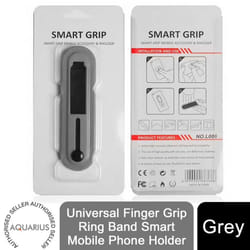Aquarius Universal Finger Grip Ring Band Smart Mobile Phone Holder - Grey