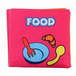 Doodle Non-Toxic Soft Infant Early Learning Baby Cloth Book - Food