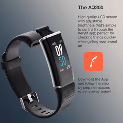 Aquarius AQ200 Color Screen Heart Rate & Sleep Monitor Tracker - Black