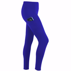 Flo Women's Tummy Control Sports Yoga Pants with Inner Pockets Blue