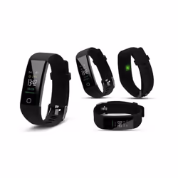 Aquarius HR Monitoring Touch Screen Fitness Tracker AQ125HR, Black