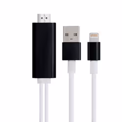 Aquarius Full HD Support HDMI Connector Cable for Phone/Pad Black