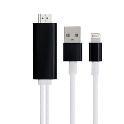 Aquarius Full HD Support HDMI Connector Cable for Phone/Pad Black