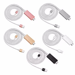 Aquarius Full HD Support HDMI Connector Cable for Phone/Pad Black