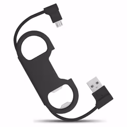 Portable Cable with Bottle Opener Micro USB - Black