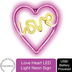 Aquarius Neon Love Heart Shape Colorful LED Night light