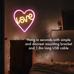 Aquarius Neon Love Heart Shape Colorful LED Night light