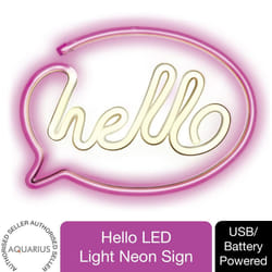 Aquarius Neon Hello Shape Colorful LED Night Light