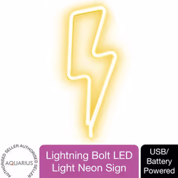 Aquarius Neon Lightning Thunder Bolt Shape Colorful LED