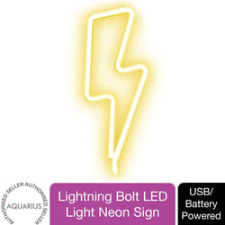 Aquarius Neon Lightning Thunder Bolt Shape Colorful LED