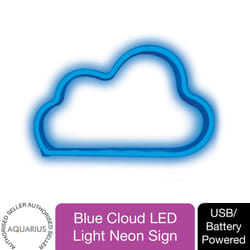 Aquarius Neon Cloud Shape Neon Light Blue Color LED
