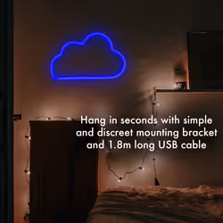 Aquarius Neon Cloud Shape Neon Light Blue Color LED