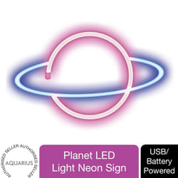 Aquarius Neon Planet Shape Colorful LED Night Light
