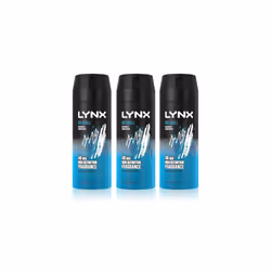 3 Pack of 150ml Lynx Ice Chill 48hrs Fresher Frozen Mint & Lemon Deodorant & Bodyspray