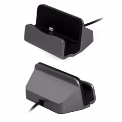 Aquarius Desktop Charging Dock with Braided Cables, Space Grey