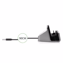 Aquarius Desktop Charging Dock with Braided Cables, Space Grey