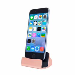Aquarius Desktop Charging Dock with Braided Cables, Rose Gold 2 Pack